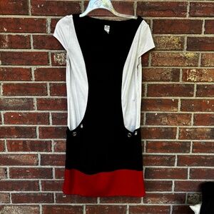 Sangria Mod mini dress - red/black (size 8)